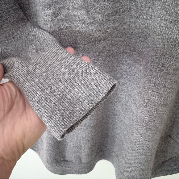 Ann Taylor 100% Wool Long Line Sweater Tunic in Marled Gray, Size L, EUC - Picture 8 of 12